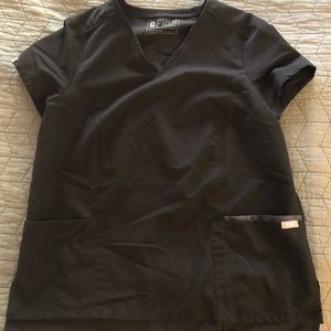 Figs black casma scrub top